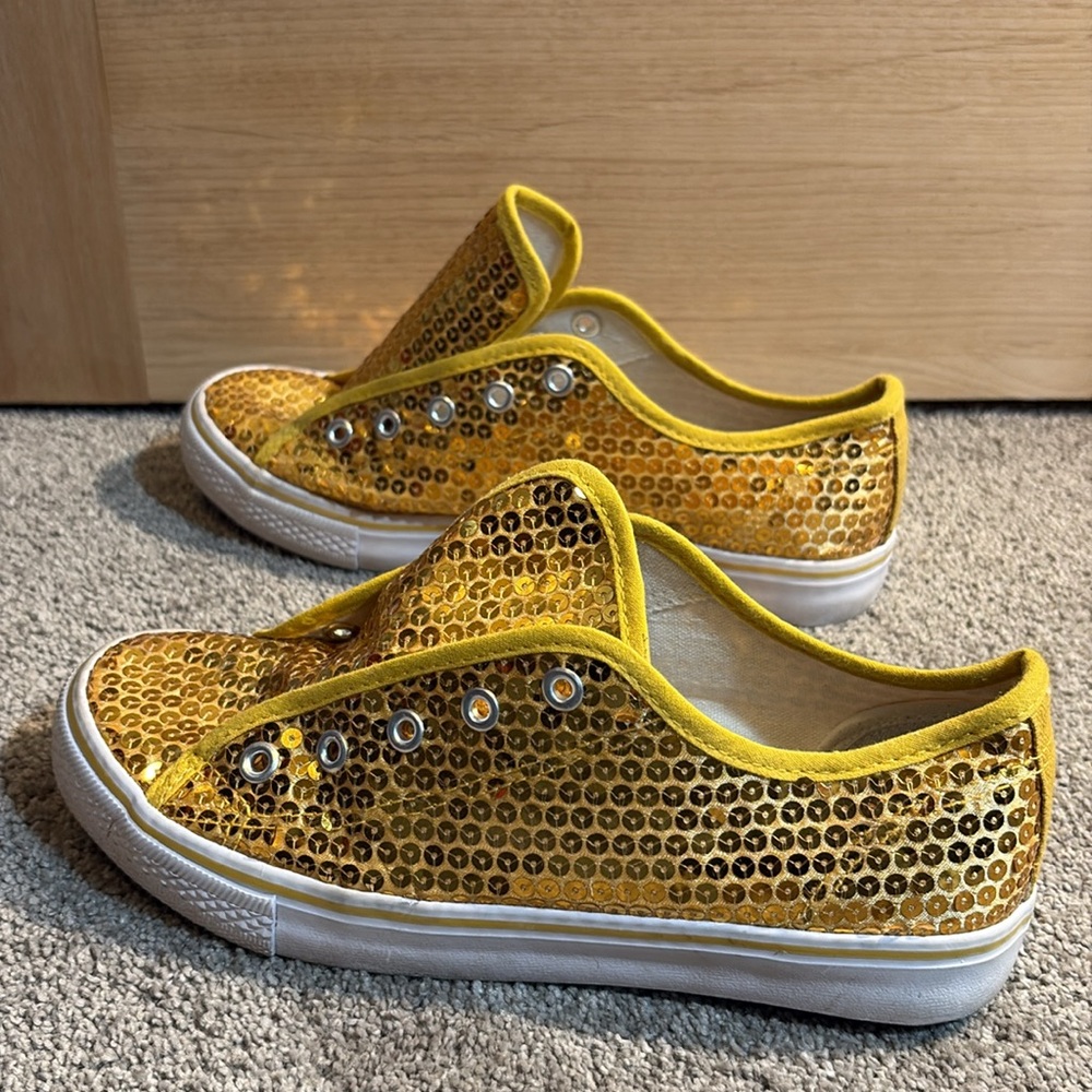 Balera Gold Sequin Dance Sneakers - Picture 4 of 7
